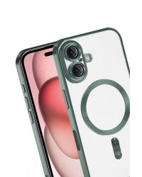 Newface Apple iPhone 17 Kross Magneticsafe Kapak - Koyu Yeşil