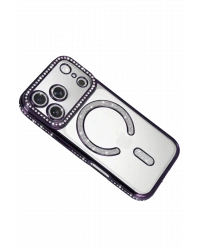 Newface Apple iPhone 17 Pro Joke Simli Magneticsafe Kılıf - Derin Mor