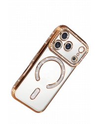 Newface Apple iPhone 17 Pro Joke Simli Magneticsafe Kılıf - Turuncu