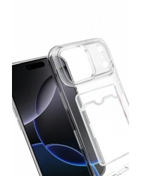 Newface Apple iPhone 17 Pro Kart Şeffaf Silikon - Şeffaf