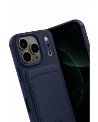 Newface Apple iPhone 17 Pro Kelvin Kartvizitli Silikon - Lacivert