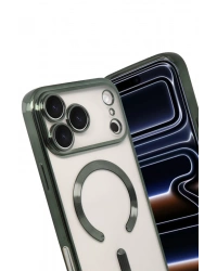 Newface Apple iPhone 17 Pro Kross Magneticsafe Kapak - Koyu Yeşil