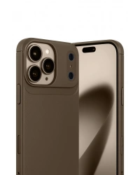 Newface Apple iPhone 17 Pro Max Auto Focus Karbon Kapak - Kahverengi
