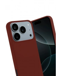 Newface Apple iPhone 17 Pro Max First Silikon - Bordo