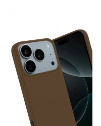 Newface Apple iPhone 17 Pro Max First Silikon - Kahverengi