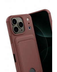 Newface Apple iPhone 17 Pro Max Kelvin Kartvizitli Silikon - Bordo