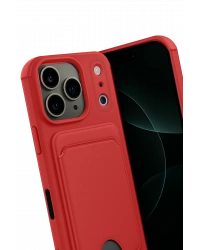 Newface Apple iPhone 17 Pro Max Kelvin Kartvizitli Silikon - Kırmızı