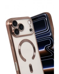 Newface Apple iPhone 17 Pro Max Kross Magneticsafe Kapak - Çöl Titanyum