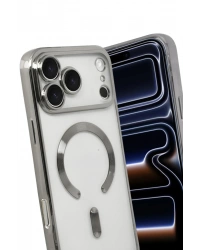 Newface Apple iPhone 17 Pro Max Kross Magneticsafe Kapak - Gümüş