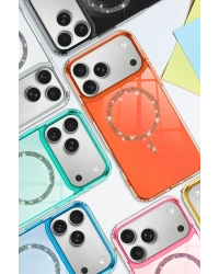 Newface Apple iPhone 17 Pro Max Live Diamond Magsafe Kapak - Pembe