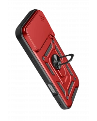 Newface Apple iPhone 17 Pro Max Pars Lens Yüzüklü Silikon - Kırmızı