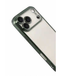 Newface Apple iPhone 17 Pro Max Razer Lensli Silikon - Yeşil