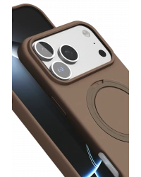 Newface Apple iPhone 17 Pro Max Regal Magsafe Standlı Kapak - Çöl Titanyum