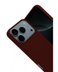 Newface Apple iPhone 17 Pro Nano içi Kadife Silikon - Bordo