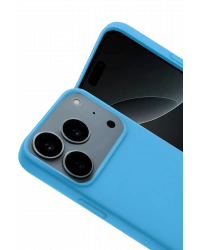 Newface Apple iPhone 17 Pro Nano içi Kadife Silikon - Mavi