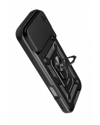 Newface Apple iPhone 17 Pro Pars Lens Yüzüklü Silikon - Siyah