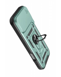 Newface Apple iPhone 17 Pro Pars Lens Yüzüklü Silikon - Yeşil