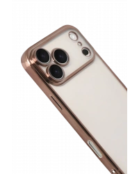 Newface Apple iPhone 17 Pro Razer Lensli Silikon - Çöl Titanyum