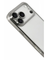 Newface Apple iPhone 17 Pro Razer Lensli Silikon - Gümüş