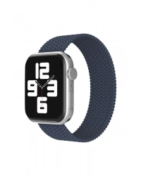 Newface Apple Watch 38mm Ayarlı Solo Silikon Kordon - Lacivert