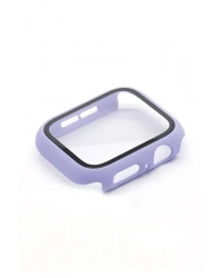 Newface Apple Watch 38mm Camlı Kasa Ekran Koruyucu - Lila