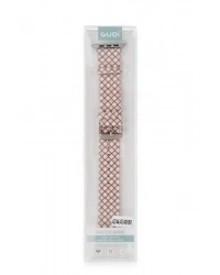 Newface Apple Watch 38mm Karo Motif Kordon - Pembe