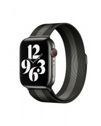 Newface Apple Watch 38mm Metal Mıknatıslı Kordon - Siyah-Beyaz