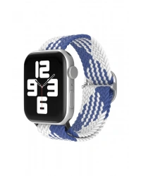 Newface Apple Watch 38mm Star Kordon - Mavi-Beyaz