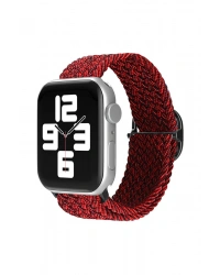 Newface Apple Watch 38mm Star Kordon - Siyah-Bordo