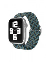 Newface Apple Watch 38mm Star Kordon - Zigzag Mavi-Yeşil