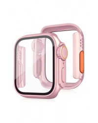 Newface Apple Watch 41mm Watch 49mm Kasa Dönüştürücü ve Ekran Koruyucu - Rose Gold