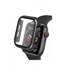 Newface Apple Watch 42mm Camlı Kasa Ekran Koruyucu - Siyah