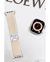 Newface Apple Watch 42mm Forest Kumaş Kordon - Krem