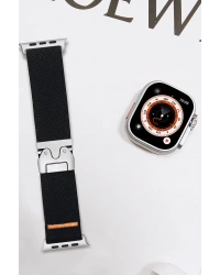 Newface Apple Watch 42mm Forest Kumaş Kordon - Siyah