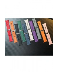 Newface Apple Watch 42mm Magnus Mıknatıslı Silikon Kordon - Mavi