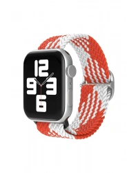 Newface Apple Watch 42mm Star Kordon - Beyaz-Kırmızı