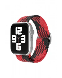 Newface Apple Watch 42mm Star Kordon - Kırmızı-Siyah