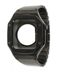 Newface Apple Watch 45mm KR409 Metal Kordon - Siyah