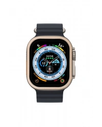 Newface Apple Watch Ultra 49mm Alüminyum Kasa Cam Ekran Koruyucu - Gold