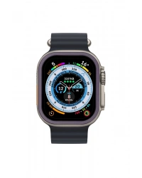 Newface Apple Watch Ultra 49mm Alüminyum Kasa Cam Ekran Koruyucu - Mor