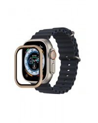 Newface Apple Watch Ultra 49mm Alüminyum Kasa Cam Ekran Koruyucu - Yıldız Işığı