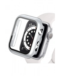 Newface Apple Watch Ultra 49mm Camlı Kasa Ekran Koruyucu - Gümüş