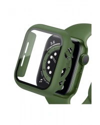 Newface Apple Watch Ultra 49mm Camlı Kasa Ekran Koruyucu - Koyu Yeşil