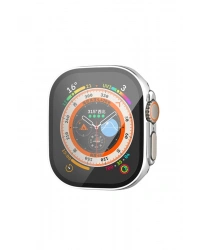 Newface Apple Watch Ultra 49mm Legend Camlı Kasa Ekran Koruyucu - Gümüş