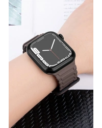 Newface Apple Watch Ultra 49mm Mountain Kordon - Siyah-Turuncu