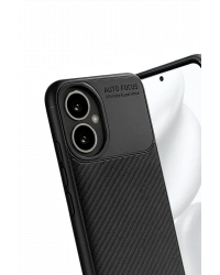 Newface Honor 400 Kılıf Auto Focus Karbon Kapak - Siyah