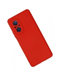 Newface Huawei Nova 9 SE Kılıf Nano içi Kadife Silikon - Kırmızı