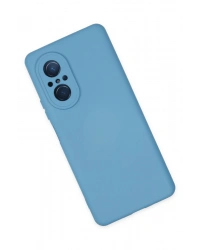 Newface Huawei Nova 9 SE Kılıf Nano içi Kadife Silikon - Mavi