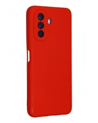 Newface Huawei Nova Y70 Kılıf Nano içi Kadife Silikon - Kırmızı