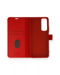 Newface Huawei P Smart 2021 Kılıf Trend S Plus Kapaklı Kılıf - Kırmızı